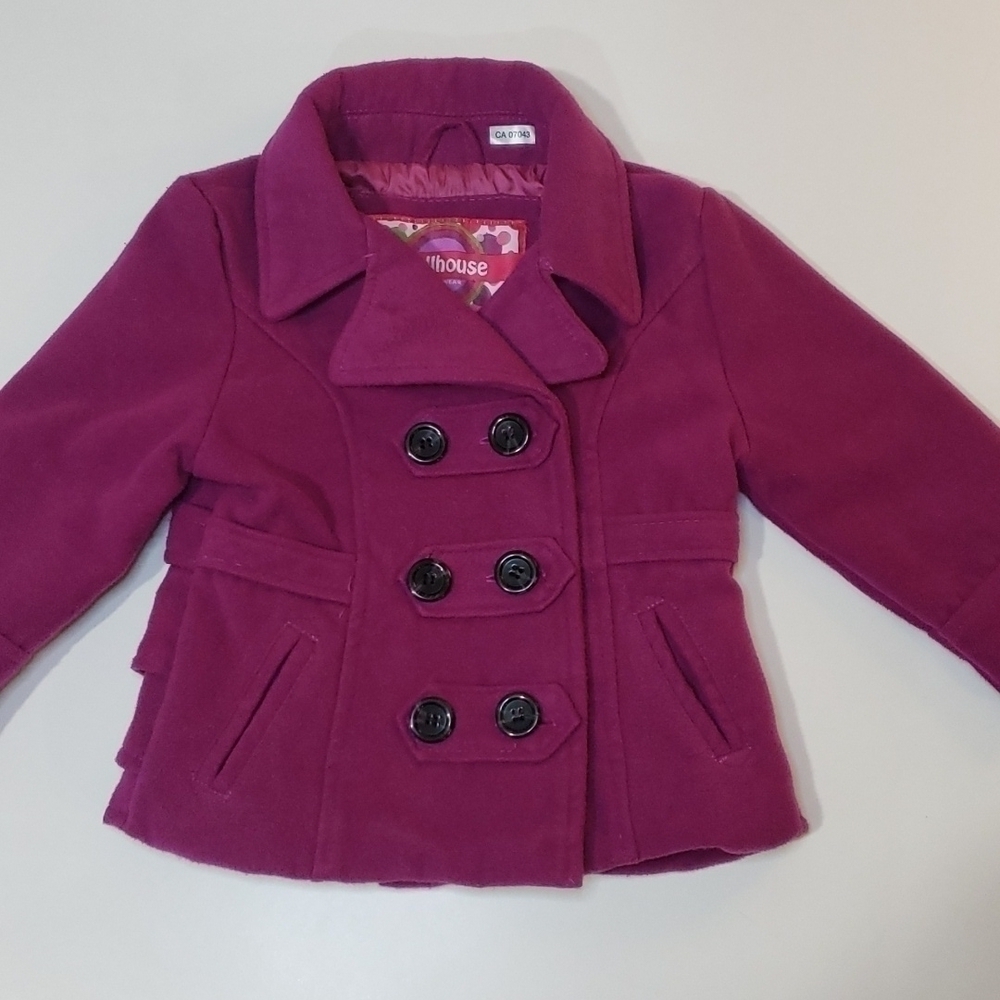 3/$30 DOLLHOUSE Pea Coat Ruffle Back